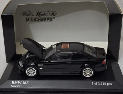 BMW M3 (e46) Coupe 2000 Black 1:43 Minichamps 431020020 EXTREMELY RARE!! 13 - Image 1 of 4