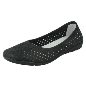 Ladies F8R0505 Flat Slip On Shoes By Eaze Retail Price £19.99 - Picture 1 of 9