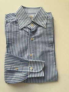 Camicia, FINAMORE, pura lavorazione artigianale, cotone e lino - Carlo Riva, L - Foto 1 di 3