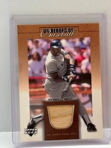 2001 UD Heroes of Baseball Dave Winfield Bat Relic #B-DW Yankees - Picture 1 of 2