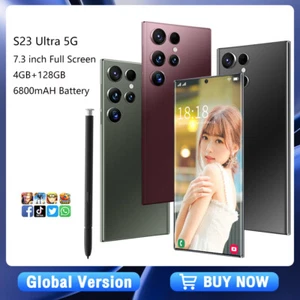 7.3” S23 Ultra 4GB+128GB Unlocked Android Mobile Phones Dual SIM 5G Smartphone - Picture 1 of 17