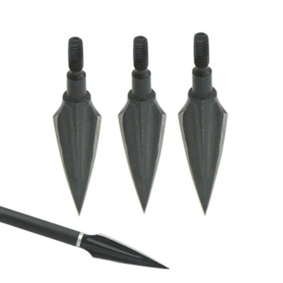 Traditional Broadheads Arrowhead Screw Tips Points Archery Arrows Bow Hunting - Image 1 of 4