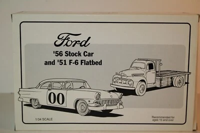 First Gear Parnelli Jones Nascar 1951 Ford Flatbed Truck & 1956 Ford Race Car - Image 1 of 4