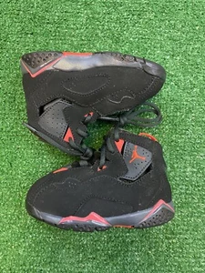 Air Jordan True Flight TD 343797-023 Black Gym Red Toddler Size 5C - Picture 1 of 6