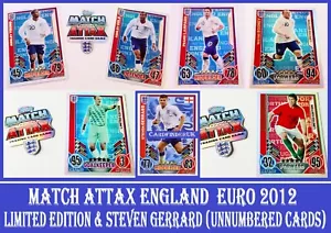 Choose Match Attax England EURO 2012 LIMITED EDITION Cards TOPPS - Picture 1 of 13