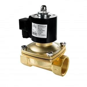 Válvula magnética FSA latón 1 1/4" 12V DC 0-10 bar Viton cerrado sin electricidad - Imagen 1 de 7
