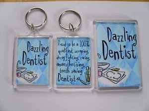 DAZZLING DENTIST  Keyring or Fridge Magnet GIFT PRESENT IDEA - Picture 1 of 2