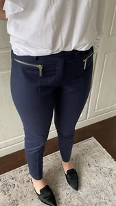 Michael Kors Designer MK trousers Navy Blue Women RRP £149 - Picture 1 of 6