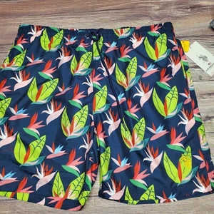 NEW US Polo Assn Mens Size XL Tropical Hawaiian Print Swimming Trunks Shorts - Picture 1 of 8