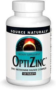 Source Naturals OptiZinc Zinc Methionine 240ct Tablets 30mg Sulfate Complex - Picture 1 of 3