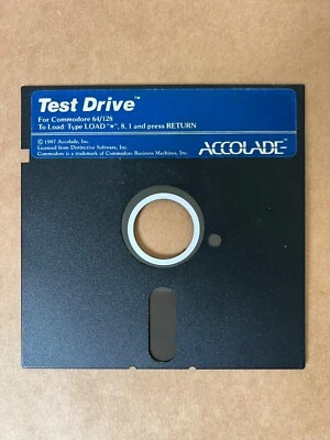 Test Drive, Commodore 64 / 128, 5.25" Disk, Accolade 1987, Disk Only - Image 1 of 2