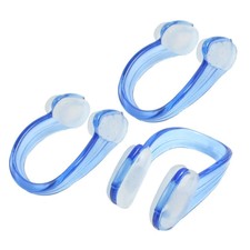 3 Pcs/Set Unisex Men Women Clear Blue PVC Silicone Swim Swimming Nose Clip Tool