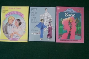 THREE vintage Deluxe Paper Doll Cutout Books Barbie ERTE Bride&Groom Mint Unused - Picture 1 of 24