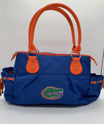 Florida Gators Zippered Purse Handbag Cinch Side Pockets Zip Outer Pocket Read Cover
