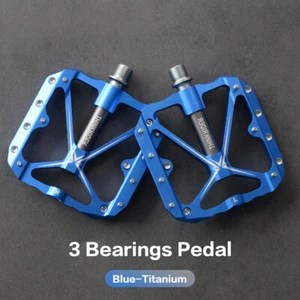 3 Sealed Bearings Bicycle Pedals Flat Bike Pedals Road Mountain Bike Pedals New - Picture 1 of 17