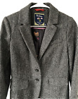 BODEN British Tweed By Moon US 6 Gray Wool Herringbone Tweed Blazer Jacket