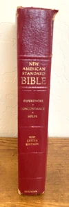 New American Standard Bible Holman Red Letter Concordance Reference Leather - Imagen 1 de 13