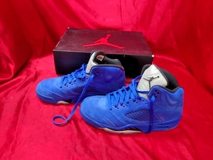 Größe 10 - Air Jordan 5 Retro Blau Wildleder Herren - Bild 1 von 9