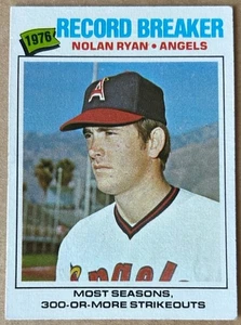 Tarjeta Nolan Ryan Hof 1977 Topps '76 Record Breaker #234 EX-MT Estado C - Imagen 1 de 2