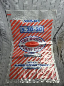 Vintage Farmers Elevator Company Elmore Mn Plastic Bag Nos Farm Collectible - Picture 1 of 7