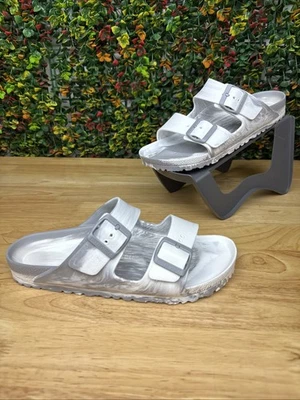 Босоножки Birkenstock Arizona EVA обувь камень монета белая смесь мужские 7 женские 9 40 евро - Изображение 1 из 4