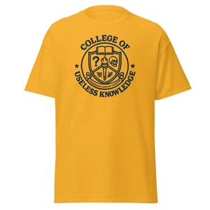 College of Useless Knowledge, University, Alumni, Skull, new unisex classic tee - Picture 1 of 5