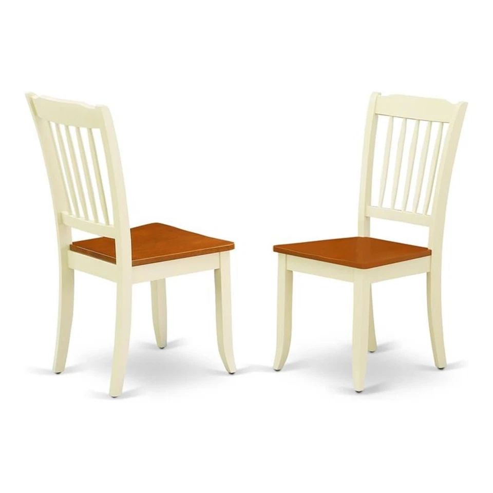 East West Furniture Danbury Wood Set of 2 Dining Chair With Cherry Dac-bmk-w