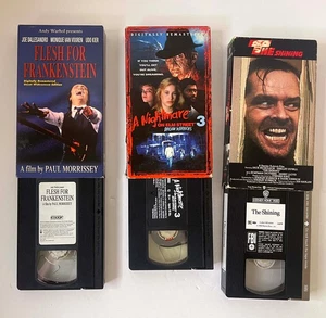 NIGHTMARE ELM STREET 3 DREAM WARRIORS SHINING FLESH FRANKENSTEIN HORROR VHS LOT - Picture 1 of 3