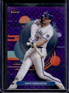 2025 Finest Vinnie Pasquantino Uncommon Purple X-Fractor #61/99 Royals - Picture 1 of 2