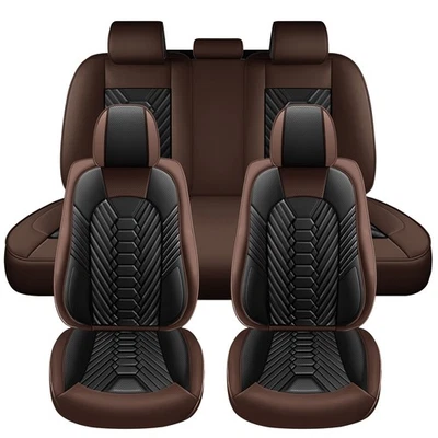 For Chevrolet Silverado GMC 1500 2500HD 3500HD Leather Car Seat Cover 5-Seats - Image 1 of 4