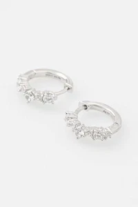 Orecchini donna Guess argento 925 cerchi con zirconi bianchi JSBE04468JW - Foto 1 di 3