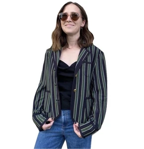 Trelise Cooper Blazer Size AU 8 US 6 Preppy Striped Single Breasted Jacket RARE - Picture 1 of 22