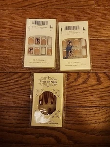 False Nails Beautiful Nail Do it Yourself Lot Of 3 - Picture 1 of 4