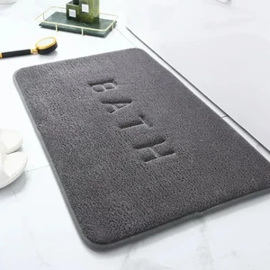 Anti-Slip Faux Cashmere Memory Foam Carpet Coral Fleece Absorbent Floor Mat - Picture 1 of 8