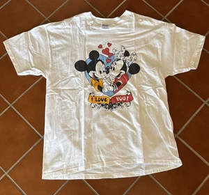 Vintage 80er Mickey und Minnie Love Shirt, Walt Disney, Erwachsene X-Large - Bild 1 von 3