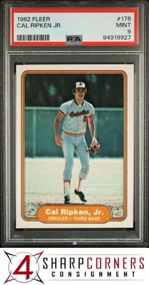 Fleer #176 1982 Cal Ripken Jr. RC Orioles Hof PSA 9 Foto 1 de 4