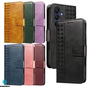 Für Samsung A16 A06 A15 A55 A54 Geprägte PU Leder Brieftasche Hülle Handy Hülle - Picture 1 of 18