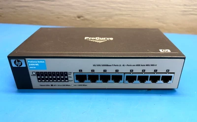 HP ProCurve 8-Port Gigabit Switch 1400-8G J9077A - AC Adapter Not Included - Image 1 of 4