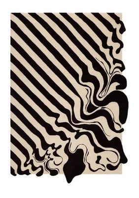 Hand Tufted Abstract Wool Area Rugs Bedroom Living Room Dining Room Carpet 10x14 - Image 1 of 3