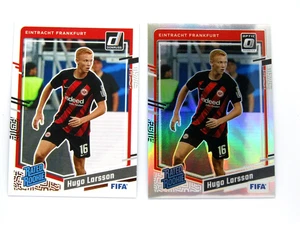 2023-24 Donruss Hugo Larsson Rated Rookie Optic Silver Prizm LOT Frankfurt - Picture 1 of 2