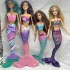 Mattel Barbie Mermaids Lot Of 4 Used Dreamtopia Mermaid Tale Dolls See Pictures