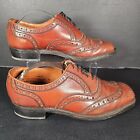 Vintage Norvic Brogue Shoes Tan Leather Northampton England 1950s/60s Gentlemen