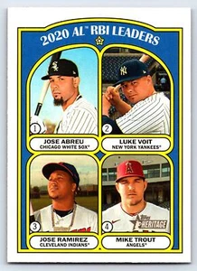 2021 Topps Heritage #88 RBI (Jose Abreu / Luke Voit / Jose Ramirez / Mike Trout) - Picture 1 of 2