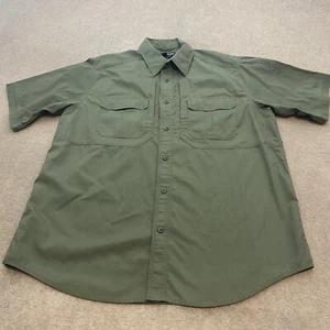 5.11 Tactical Shirt Mens Large Army Green Short Sleeve Concealed Carry Vented - Picture 1 of 10