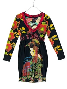 Desigual Cuello En V Vestido Manga Larga Mujer SIZE S - Imagen 1 de 10