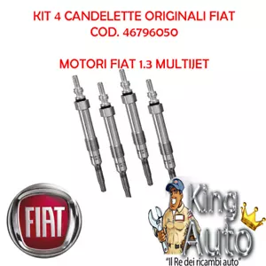 KIT 4 CANDELETTE ORIGINALI FIAT GRANDE PUNTO PANDA 500 1.3 MULTIJET 0250203002 - Imagen 1 de 1