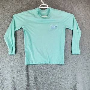 Vineyard Vines Mens Large Teal Mahi Whale Long Sleeve Shirt - Picture 1 of 6