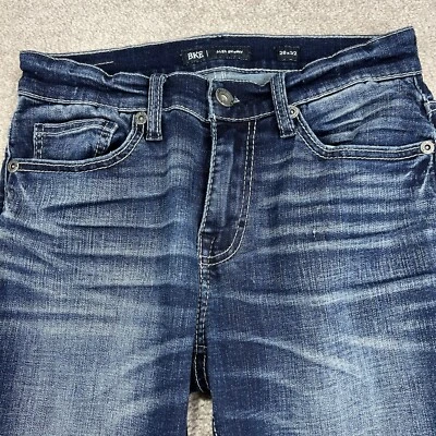 BKE Buckle Jeans Mens 28x32 Alec Skinny Dark Blue Stretch Dark Wash Denim - Image 1 of 4