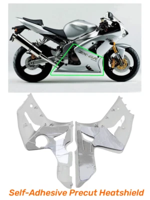 Almohadilla de protección térmica de aislamiento de carenado de motocicleta precortada para Kawasaki 2003 2004 ZX6R Foto 1 de 4