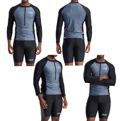 Herren Badeanzug Rash Guard Badeshirt+Badeshorts Sonnenschutz UV Schutz Bademode - Bild 1 von 3